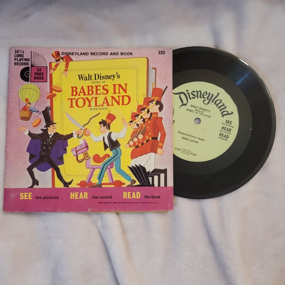 Disneyland Record And Book Babes in Toyland  #339 7 Inch 33rpm